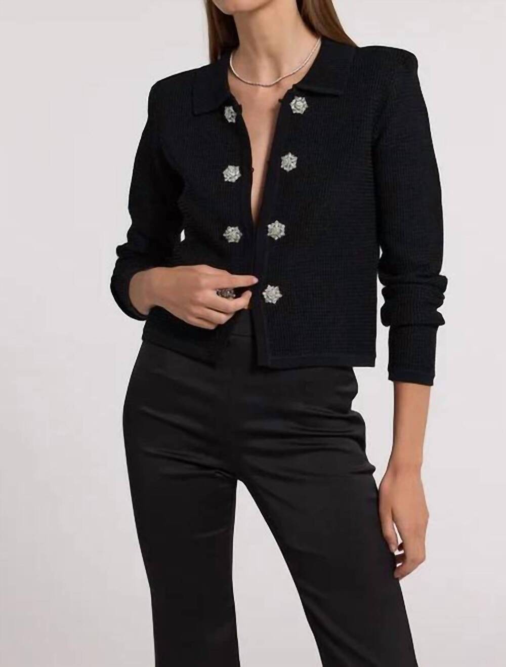 NEW GENERATION LOVE brie cardigan in black